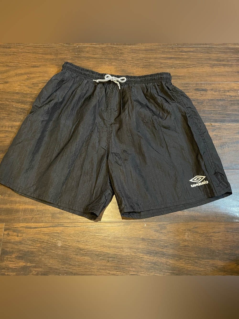 Vintage Umbro Black Nylon Shorts XL
